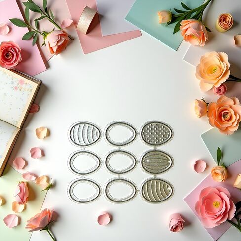 Easter Eggs Metal Cutting Dies Embossing Dies Stamps for Card Making DIY Embossing Photo Album Decorative Craft Embossing Dies Clearance Metal Scrapbooking Die-Cuts Card Making Accessories in Saudi Arabia