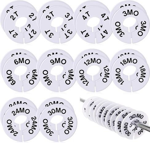Blulu 10 Pack Clothing Rack Size Dividers Round Hangers Dividers in Kuwait