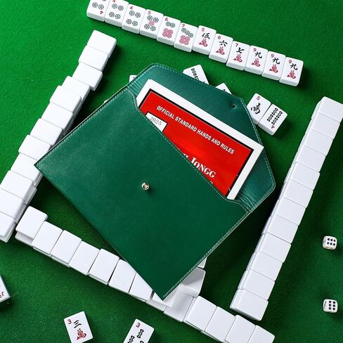 Mahjong Card Sleeve 8 x 5.75 PU Mahjong Gifts Card Portfolio Hold 4+ Large or Small Format Mahjongs Cards Accessories and Supplies for Mahjongs Lover in Saudi Arabia