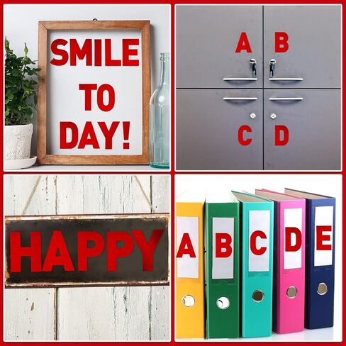 Chinco 232 Pieces 24 Sheets Letter Stickers Large Bulletin Board Letters for Classroom Poster Stickers Alphabet Label 2.5 Inch Self Adhesive Numbers for Classroom(Letter,Red) in Saudi Arabia
