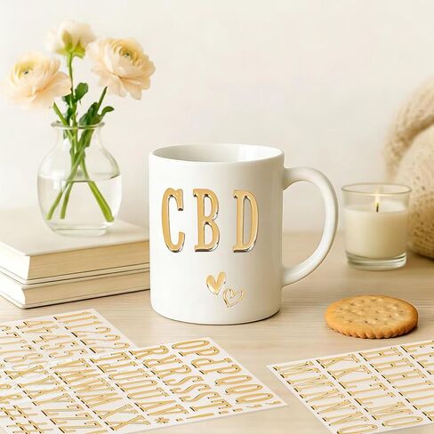 296Pcs 3D Gold Letter Stickers 6Sheets Puffy Letter and Number Stickers Self Adhesive,Golden Foam Alphabet Stickers Stick on Letters for Grad Cap Decorations Scrapbook Mailbox Craft Poster Party Decor in Saudi Arabia