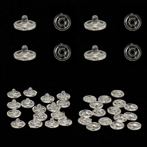 4 مللي متر/0.16 "سوبر صغيرة البلاستيك المفاجئة الإغلاق 100 قطعة أزرار دمية صغيرة واضحة ، أزرار فساتين حجم الدمية DIY بها بنفسك الخياطة الملحقات in Kuwait
