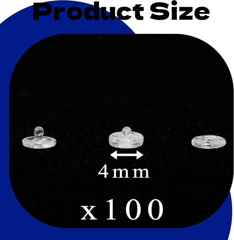 4 مللي متر/0.16 "سوبر صغيرة البلاستيك المفاجئة الإغلاق 100 قطعة أزرار دمية صغيرة واضحة ، أزرار فساتين حجم الدمية DIY بها بنفسك الخياطة الملحقات in Kuwait