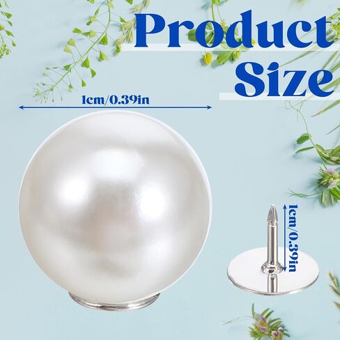 50Pcs Pearl Buttons, No Need to Sew Pearl Buttons, Reusable 10mm Pearls Push Pins, Removable Brooch Pins for Shirts, Dresses, Sweaters, Suspenders DIY Crafts Bustle Clips Wedding in Saudi Arabia