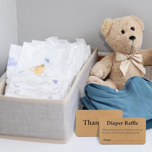 240 قطعة من بطاقات يانصيب الحفاضات مقاس 3.5x2 بوصة كرافت تان تذكرة يانصيب للحفاضات مع خط الاسم، متعة محايدة للجنسين، دعوة لحفل استقبال المولود الجديد، لعبة الكشف عن الجنس للفتيات أو الصبي، أدخل للفوز بجائزة الرسم in Kuwait