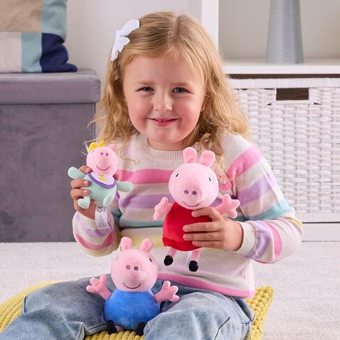 Peppa Pig Plush 3 Piece Set - Peppa, George & Baby Evie - Super Soft Classic Plush Toy 18 Months + in Saudi Arabia