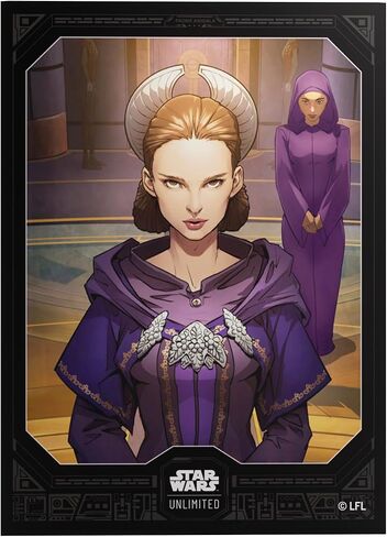 Asmodee Star Wars: Unlimited Padme Amidala Art Sleeves - Officially Licensed Pack of 60 Art Sleeves and 2 Clear Sleeves, Optimized Size for Star Wars: Unlimited and Other TCG and LCG Games in Saudi Arabia