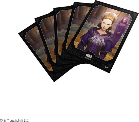 Asmodee Star Wars: Unlimited Padme Amidala Art Sleeves - Officially Licensed Pack of 60 Art Sleeves and 2 Clear Sleeves, Optimized Size for Star Wars: Unlimited and Other TCG and LCG Games in Saudi Arabia