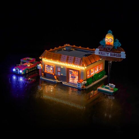 BrickBling LED Light Compatible with Lego The Simpsons: Krusty Burger, Creative Lighting Compatible with Lego 10352- Not Come with Model in Saudi Arabia