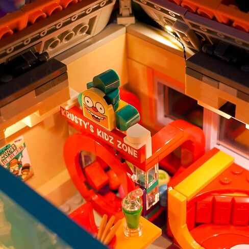 BrickBling LED Light Compatible with Lego The Simpsons: Krusty Burger, Creative Lighting Compatible with Lego 10352- Not Come with Model in Saudi Arabia