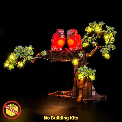 مصباح LED BrickBling متوافق مع Lego Love Birds، مجموعة إضاءة إبداعية متوافقة مع Lego 21365 - أفكار هدايا لعيد الحب - بدون نموذج in Saudi Arabia