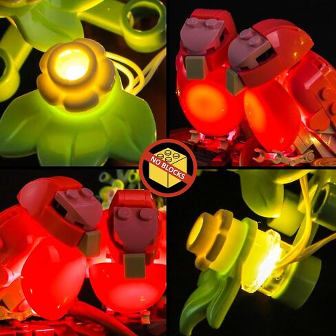 مصباح LED BrickBling متوافق مع Lego Love Birds، مجموعة إضاءة إبداعية متوافقة مع Lego 21365 - أفكار هدايا لعيد الحب - بدون نموذج in Saudi Arabia