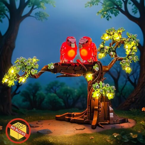مصباح LED BrickBling متوافق مع Lego Love Birds، مجموعة إضاءة إبداعية متوافقة مع Lego 21365 - أفكار هدايا لعيد الحب - بدون نموذج in Saudi Arabia