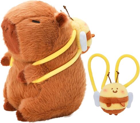 Capybara Plush with Clothes & Accessories,Christmas Stuffed Animals, 10.2 in Cute Capybara Stuffed Animal Plush Toys,Birthday Gifts&Dress Up Cute Plushies for Boys/Girls (Bee) in Saudi Arabia