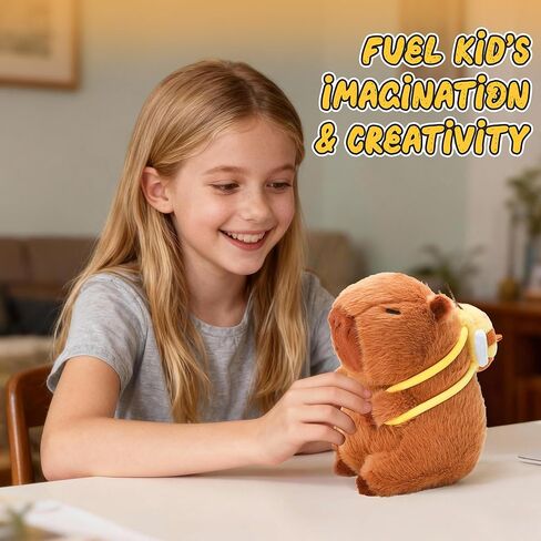 Capybara Plush with Clothes & Accessories,Christmas Stuffed Animals, 10.2 in Cute Capybara Stuffed Animal Plush Toys,Birthday Gifts&Dress Up Cute Plushies for Boys/Girls (Bee) in Saudi Arabia