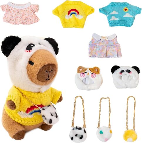 Capybara Plush with Clothes & Accessories,Christmas Stuffed Animals, 10.2 in Cute Capybara Stuffed Animal Plush Toys,Birthday Gifts&Dress Up Cute Plushies for Boys/Girls (Bee) in Saudi Arabia