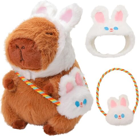 Capybara Plush with Clothes & Accessories,Christmas Stuffed Animals, 10.2 in Cute Capybara Stuffed Animal Plush Toys,Birthday Gifts&Dress Up Cute Plushies for Boys/Girls (Bee) in Saudi Arabia