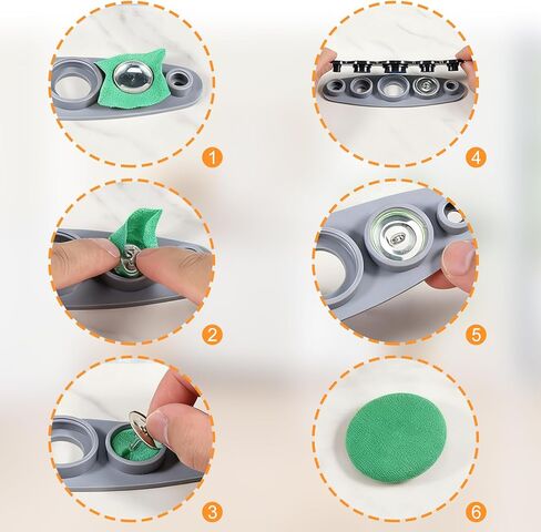 مجموعة أزرار غطاء مكونة من 100 قطعة مع أدوات، مجموعة أزرار مغطاة بالقماش DIY - 5 أحجام وقالب قماش للأزرار المغطاة بنفسك، والملابس، والقبعات، والسترات، وحقائب الظهر والحرف اليدوية in Saudi Arabia