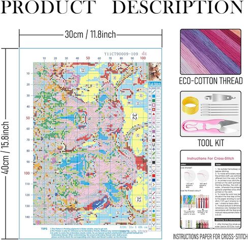 RLTXBUK Western Highland Cow Cross Stitch Kits, Rustic Cottagecore Wildflower Western Cattle Stamped Counted Cross Stitch Kits for Adults, Highland Cow Gifts for Women, 11.8x15.8 Inch in Kuwait