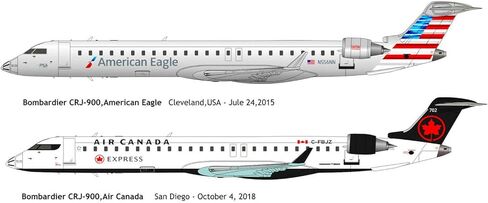 BPK 14409-1/144 - طائرة بومباردييه CRJ-900 أمريكان إيجل الإقليمية in Saudi Arabia