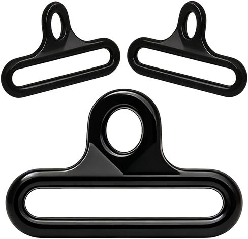 Wuuycoky 1.5 بوصة القطر الداخلي سبائك الزنك الأسود مثلث مشبك التواء رئيس مثلث الضابط حلقة حزمة من 10 in Kuwait