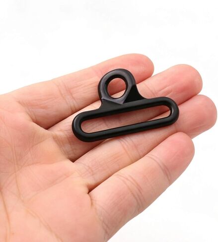 Wuuycoky 1.5 بوصة القطر الداخلي سبائك الزنك الأسود مثلث مشبك التواء رئيس مثلث الضابط حلقة حزمة من 10 in Kuwait