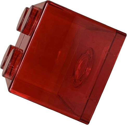 Piggy Bank, Shatterproof Clear Money Saving Bank Building Block Design Rectangular Transparent Saving Box for Storage Box Home Decor Ornament(Red) in Saudi Arabia