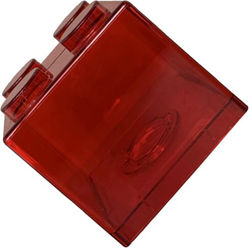 Piggy Bank, Shatterproof Clear Money Saving Bank Building Block Design Rectangular Transparent Saving Box for Storage Box Home Decor Ornament(Red) in Saudi Arabia