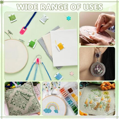 BENECREAT 36Pcs 4 Style Acrylic Floss Drops, 1.8x0.9x0.1inch Shield Shape Thread Winding Boards Floss Chips with 2Pcs Iron Hinged Rings for Embroidery Floss Organization in Saudi Arabia