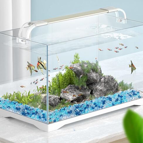 مكعبات ثلج وهمية، 960 قطعة من الصخور الملونة للمزهريات، ألماس بلاستيكي 11 * 14 مم، حشوات مزهرية مكعبات ثلج بلاستيكية للقطع المركزية (أزرق فاتح، أزرق ساطع، أزرق داكن، شفاف) in Kuwait