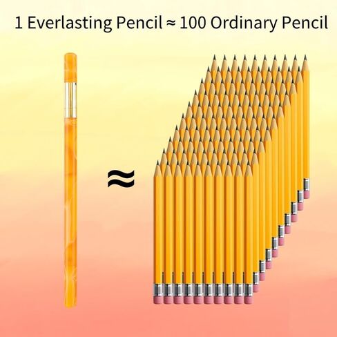 7 قطع/مجموعة قلم رصاص أكريليك أبدي HB قلم كتابة غير محدود مع غطاء قلم رصاص أبدي قابل لإعادة الاستخدام يدوم طويلاً (متعدد الألوان) in Kuwait