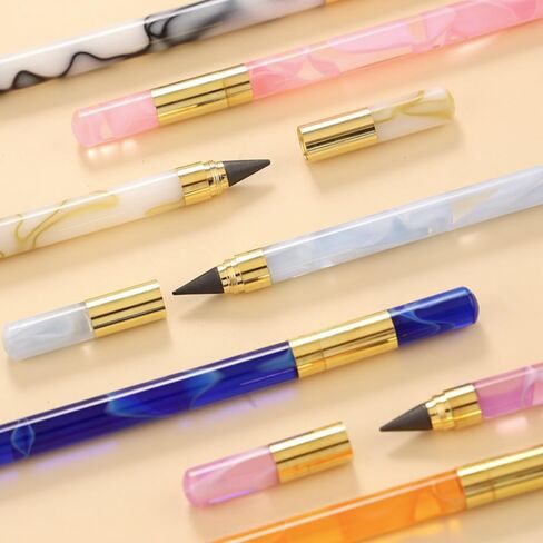 7 قطع/مجموعة قلم رصاص أكريليك أبدي HB قلم كتابة غير محدود مع غطاء قلم رصاص أبدي قابل لإعادة الاستخدام يدوم طويلاً (متعدد الألوان) in Kuwait