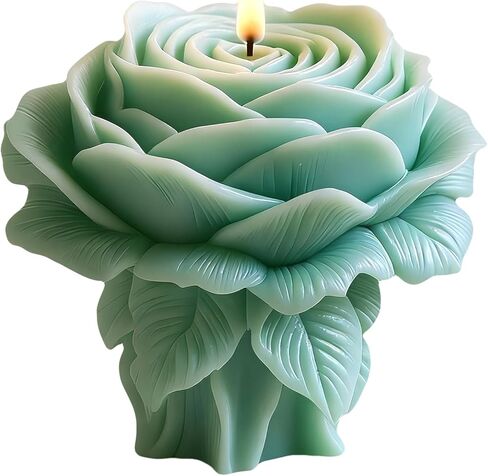 Rose Flower Cylinder Candle Mold Flower Pillar Resin Casting Silicone Molds for Candles Making Aromatherapy Candles Handmade Wax Home Decor in Saudi Arabia