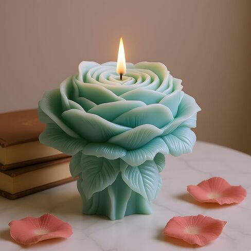 Rose Flower Cylinder Candle Mold Flower Pillar Resin Casting Silicone Molds for Candles Making Aromatherapy Candles Handmade Wax Home Decor in Saudi Arabia