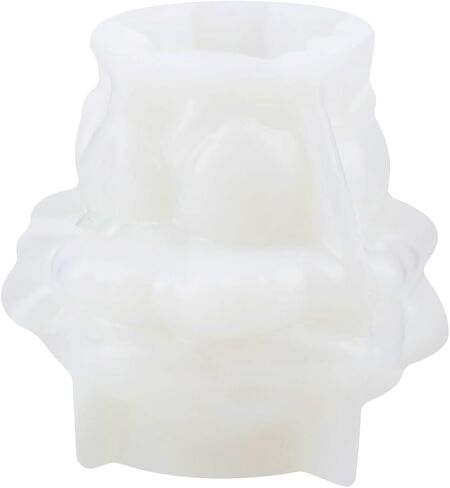 Rose Flower Cylinder Candle Mold Flower Pillar Resin Casting Silicone Molds for Candles Making Aromatherapy Candles Handmade Wax Home Decor in Saudi Arabia