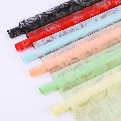 35 Sheet in 7 colors Flower Wrapping Paper - Waterproof bouquet semi transparent rose beauty flower wrapping paper, Florist Supplies Packaging Paper for Wedding Birthday Gift DIY in Saudi Arabia