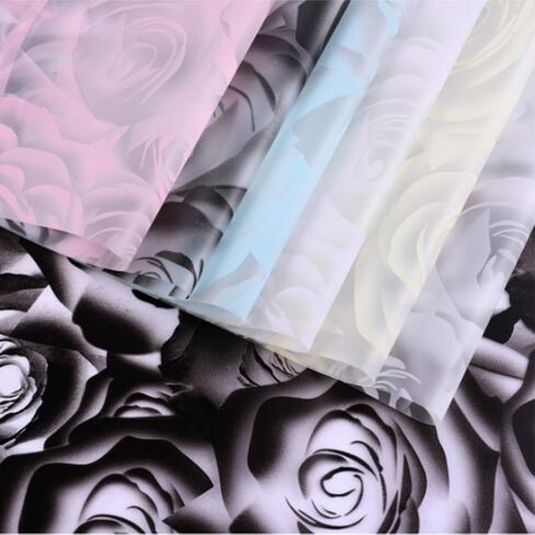 35 Sheet in 7 colors Flower Wrapping Paper - Waterproof bouquet semi transparent rose beauty flower wrapping paper, Florist Supplies Packaging Paper for Wedding Birthday Gift DIY in Saudi Arabia