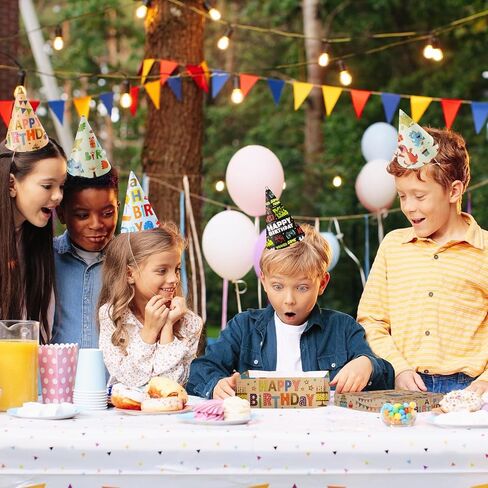 Aimyoo Colorful Birthday Wrapping Paper Roll - 17 Inch X 16.4 Feet - Gold Foil Happy Birthday Lettering, Cupcake & Flags Design Gift Wrap for Kids, Baby Showers in Saudi Arabia