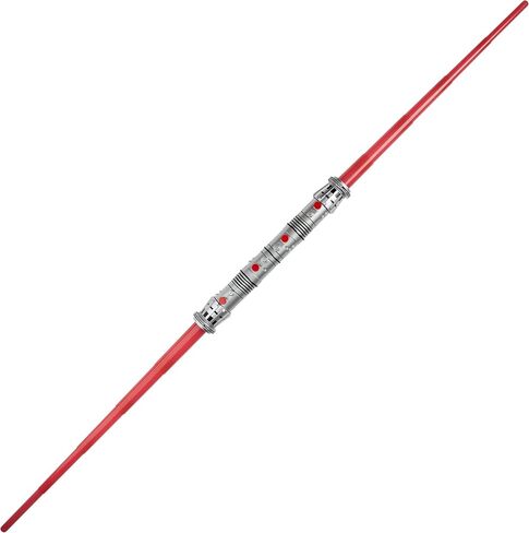 Star Wars Darth Maul Official Halloween Costume Accessory - Light-Up Retractable Plastic Double Saber in Saudi Arabia