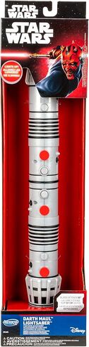 Star Wars Darth Maul Official Halloween Costume Accessory - Light-Up Retractable Plastic Double Saber in Saudi Arabia