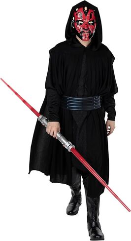 Star Wars Darth Maul Official Halloween Costume Accessory - Light-Up Retractable Plastic Double Saber in Saudi Arabia