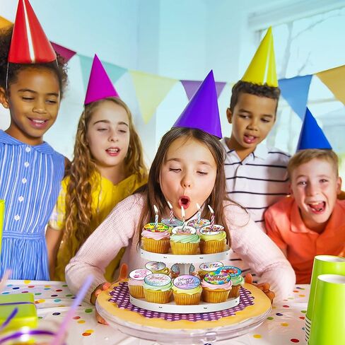 30x Edible Cupcake Toppers Themed of 3 RD Birthday Collection of Edible Cake Decorations | Uncut Edible on Wafer Sheet in Saudi Arabia