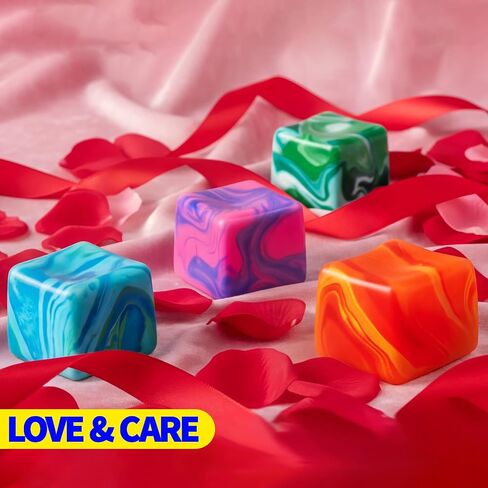 Color Swirl Squishy Stress Cubes 2-Pack: 2.25" Stress Balls for Kids & Adults | Fidget Toys for Anxiety, ADHD & Autism | Ideal Classroom Prize | BP in Saudi Arabia