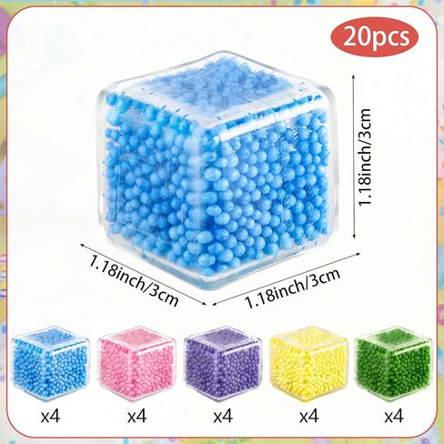 20 Pack Mini Stress Cube Filled with Foam Particles, Sensory Squishy Fidget Toys Square Squeeze Stress Balls for Kids Adults Anxiety Stress Relief, Classroom Prizes, Birthday Gifts Party Favors in Saudi Arabia