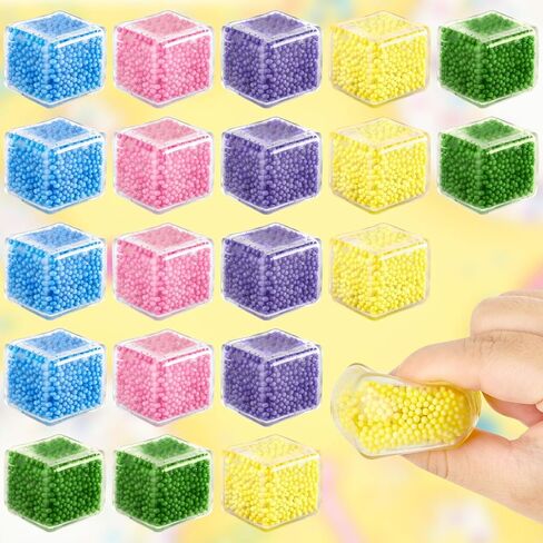 20 Pack Mini Stress Cube Filled with Foam Particles, Sensory Squishy Fidget Toys Square Squeeze Stress Balls for Kids Adults Anxiety Stress Relief, Classroom Prizes, Birthday Gifts Party Favors in Saudi Arabia