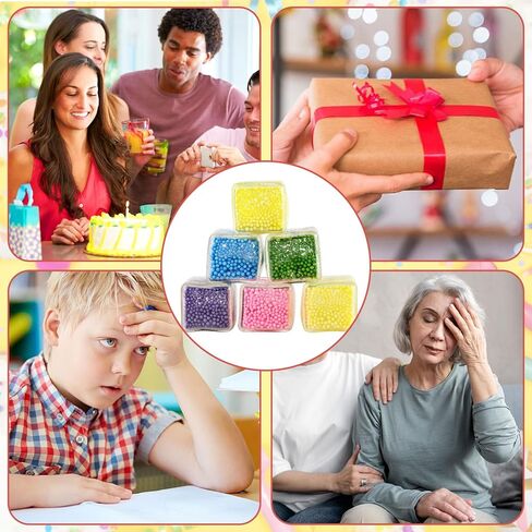 20 Pack Mini Stress Cube Filled with Foam Particles, Sensory Squishy Fidget Toys Square Squeeze Stress Balls for Kids Adults Anxiety Stress Relief, Classroom Prizes, Birthday Gifts Party Favors in Saudi Arabia