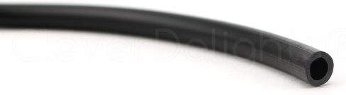 CleverDelights Black Hollow Rubber Tubing - 10 Feet - 5mm Diameter Cord Tube - 3/16" OD x 1/8" ID in Saudi Arabia