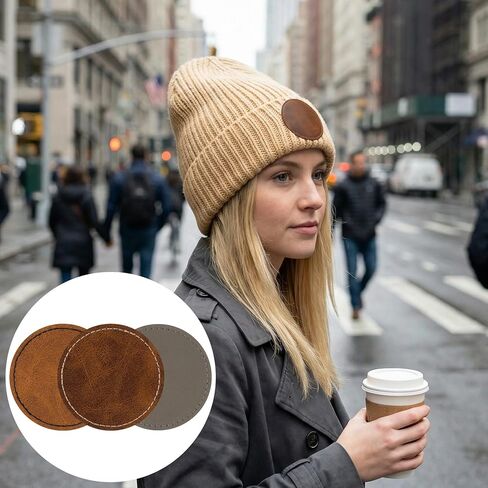 12pcs Leather Patches for Hats, Self-Adhesive Blank Repair Patch, 4 Shape Waterproof PU Leather Tape Sewing Tool for Jackets Backpacks Pants Jeans DIY Crafts- Brown & Coffee & Gray in Saudi Arabia