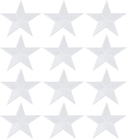 PATIKIL Star Iron-on Patches, 12 Pcs Sew on Star Embroidered Patches Appliques Embellishments for Clothing Jackets Hat Backpack Repairing Decorations, Pink, 3.2" x 3.2" in Saudi Arabia