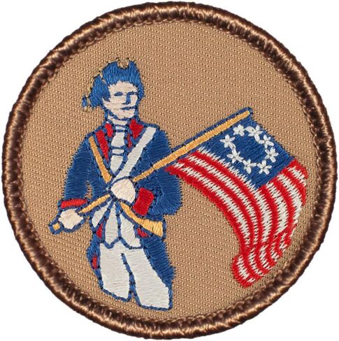 Patriot Patrol Patch - 2" Diameter Round Embroidered Patch (Peel & Stick Adhesive) in Saudi Arabia